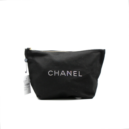 [새상품]Chanel(샤넬) M03791 블랙 캔버스 이니셜 로고 파우치백aa28794