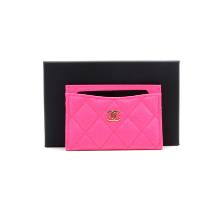 [새상품]Chanel(샤넬) AP0213 캐비어 클래식 금장CC 카드홀더 지갑aa34416