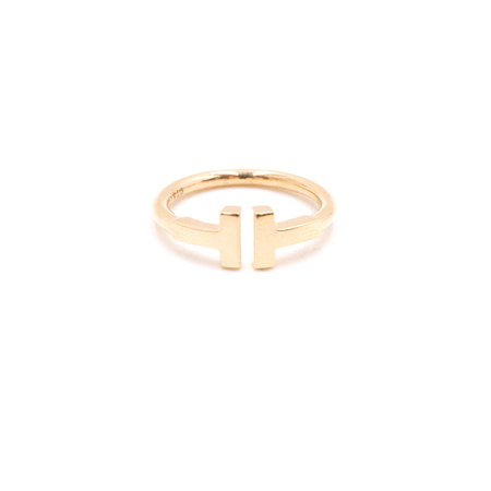 Tiffany(티파니) 18K핑크골드(로즈골드) T와이어링 반지-8호aa35549