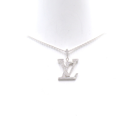 Louis Vuitton(루이비통) Q93670 18K 화이트골드 다이아몬드 이딜 블라썸 LV펜던트 남여공용 목걸이aa36574