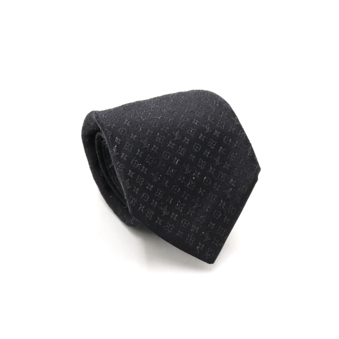 Louis Vuitton(루이비통) M76010 블랙 모노그램 넥타이aa39426