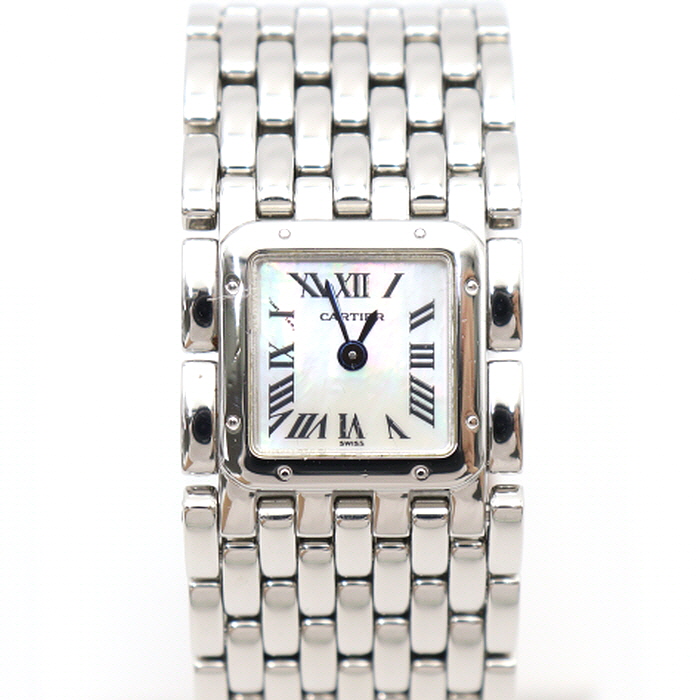 Cartier(까르띠에) W61001T9 팬더 RUBAN 루반 라지 자개판 스틸 쿼츠 여성 시계aa38427