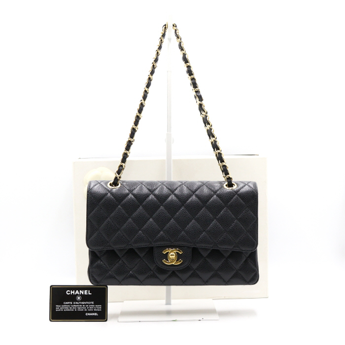 Chanel(샤넬) A01112 캐비어 클래식 미듐 금장체인 숄더백aa39024